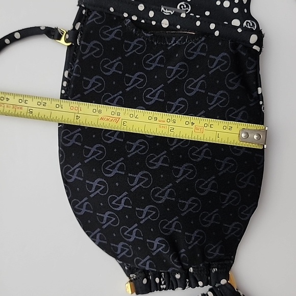 Victoria's Secret Black White Polka  Dot Bikini Bandeau Swim Top Padded Sz Small - Picture 10 of 12
